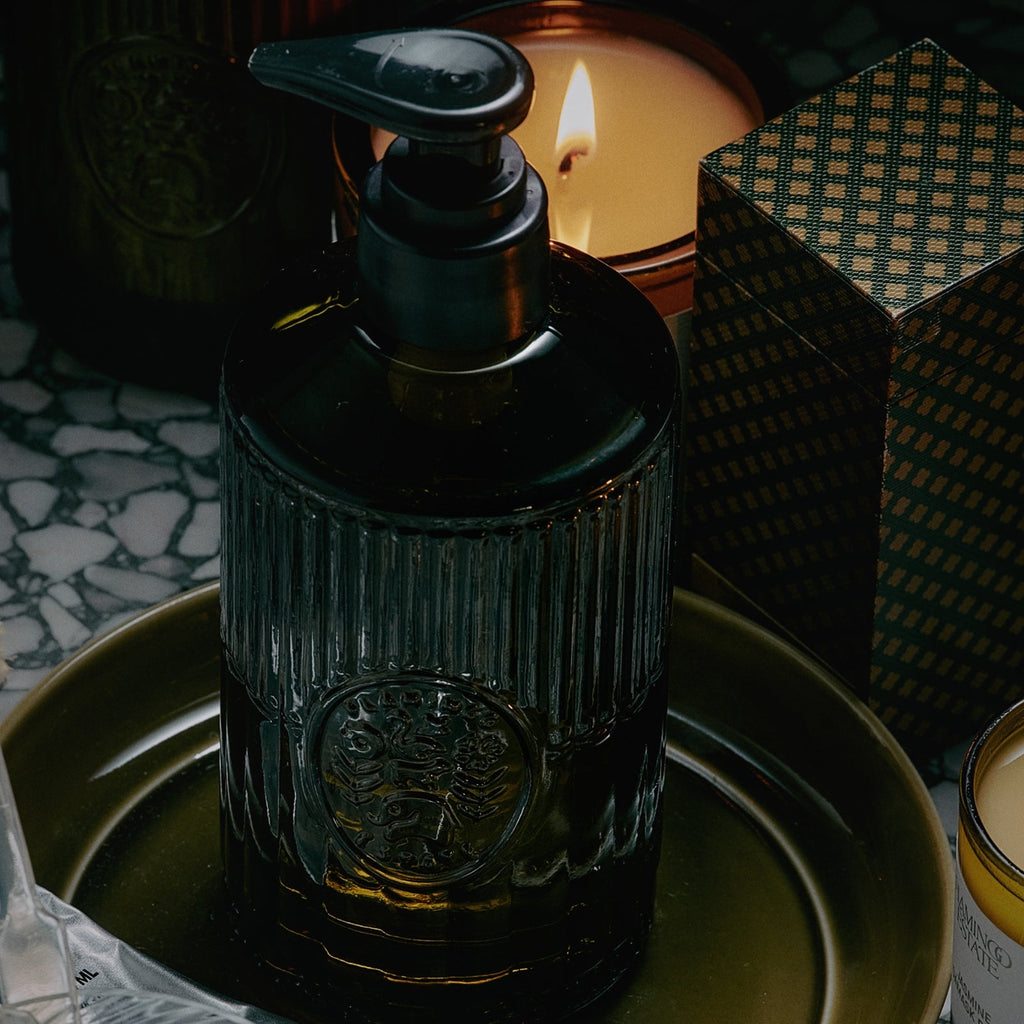Jasmine Damask Rose Glass Hand Soap