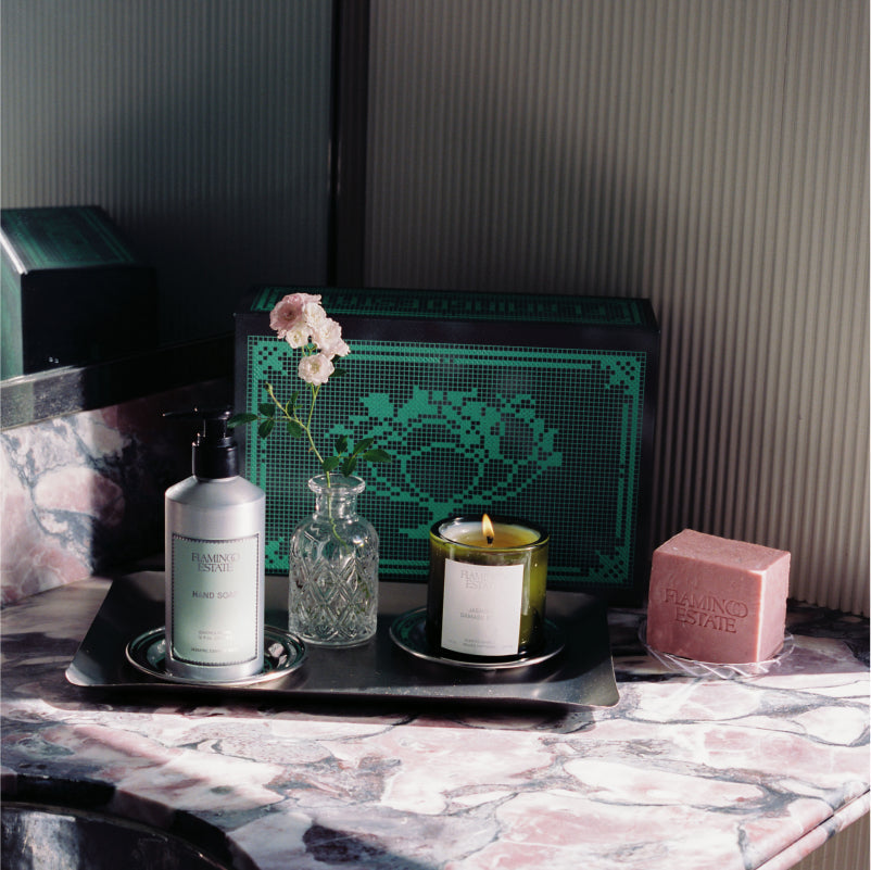 Jasmine Damask Rose Bathroom Set